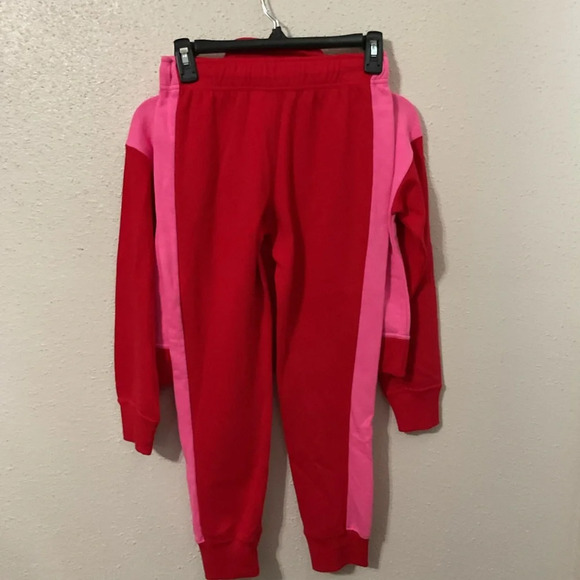 ID Ideology Pink & Red Big Girls Colorblocked Jogging Set Size 10 / 12 NWT - Picture 4 of 6